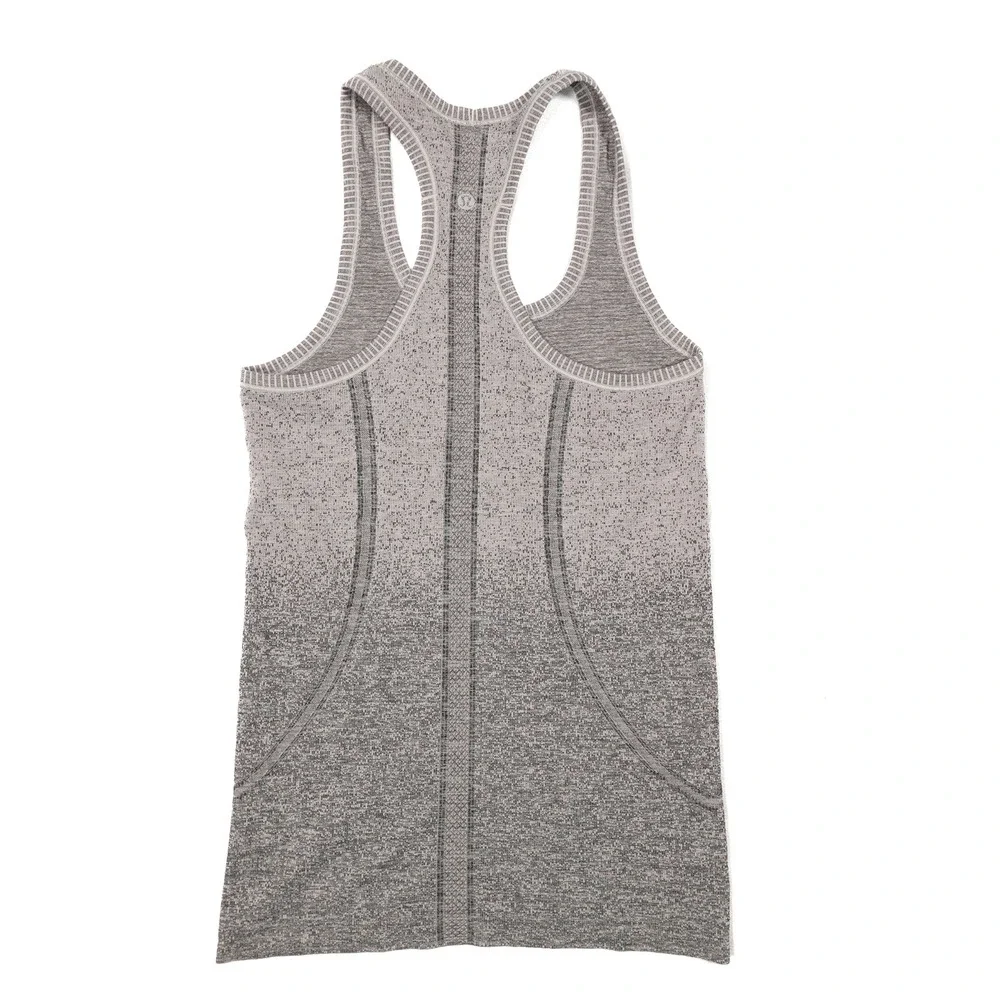 LULULEMON Women's Size 4 Gray Gradient Swiftly Tech Racerback Athletic Tank Top - Picture 3 of 7
